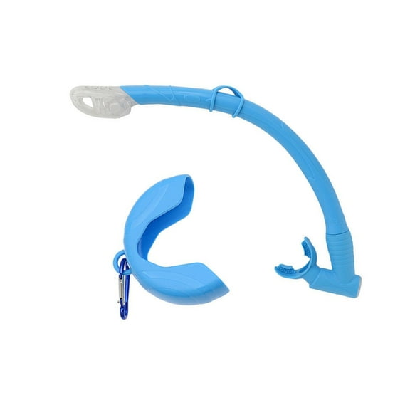 Rolls Up Silicone Snorkel Swimming Snorkel with Hanging Buckles for Scubas Diving, Spearfishing, Freediving, Snorkeling