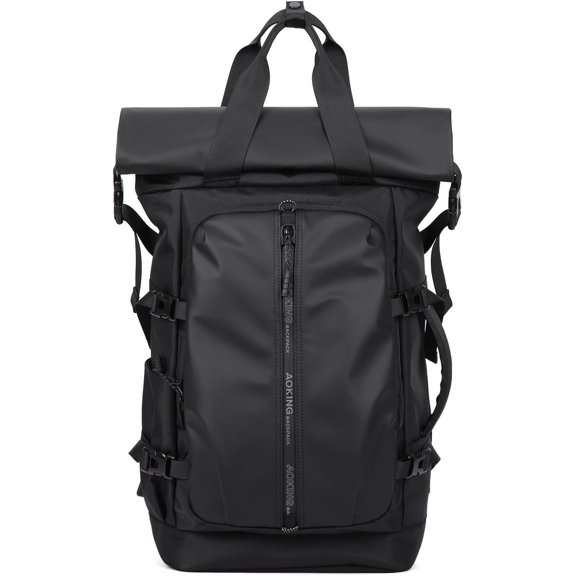 Rolltop Backpack, Travel Backpacks for Men Women, Anti Backpack with 15.6-inch Laptop Compartment, Backpacks for Work, Business, Commuter and College