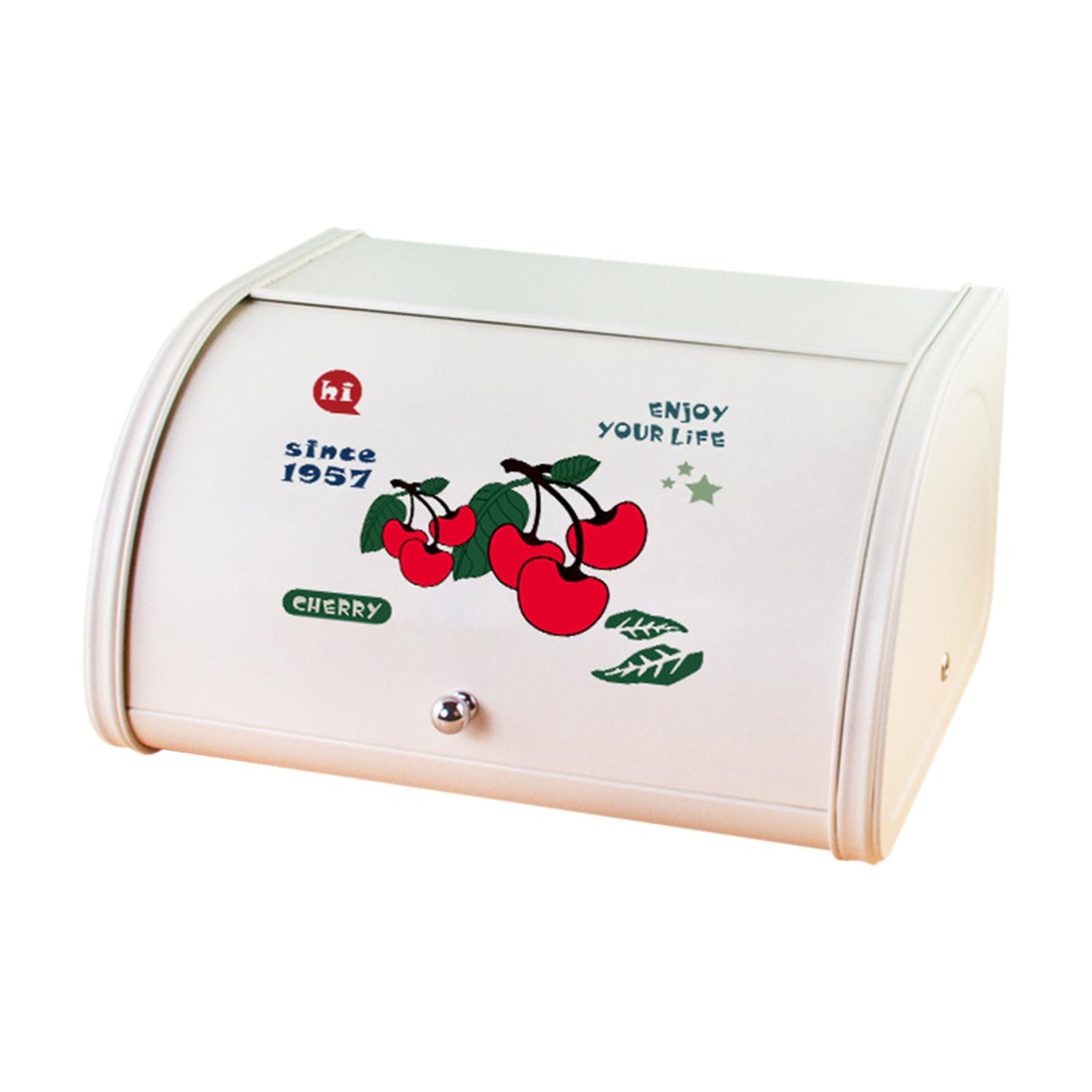 Rolltop Bread Box Farmhouse Large Capacity Organization Iron Bread Box