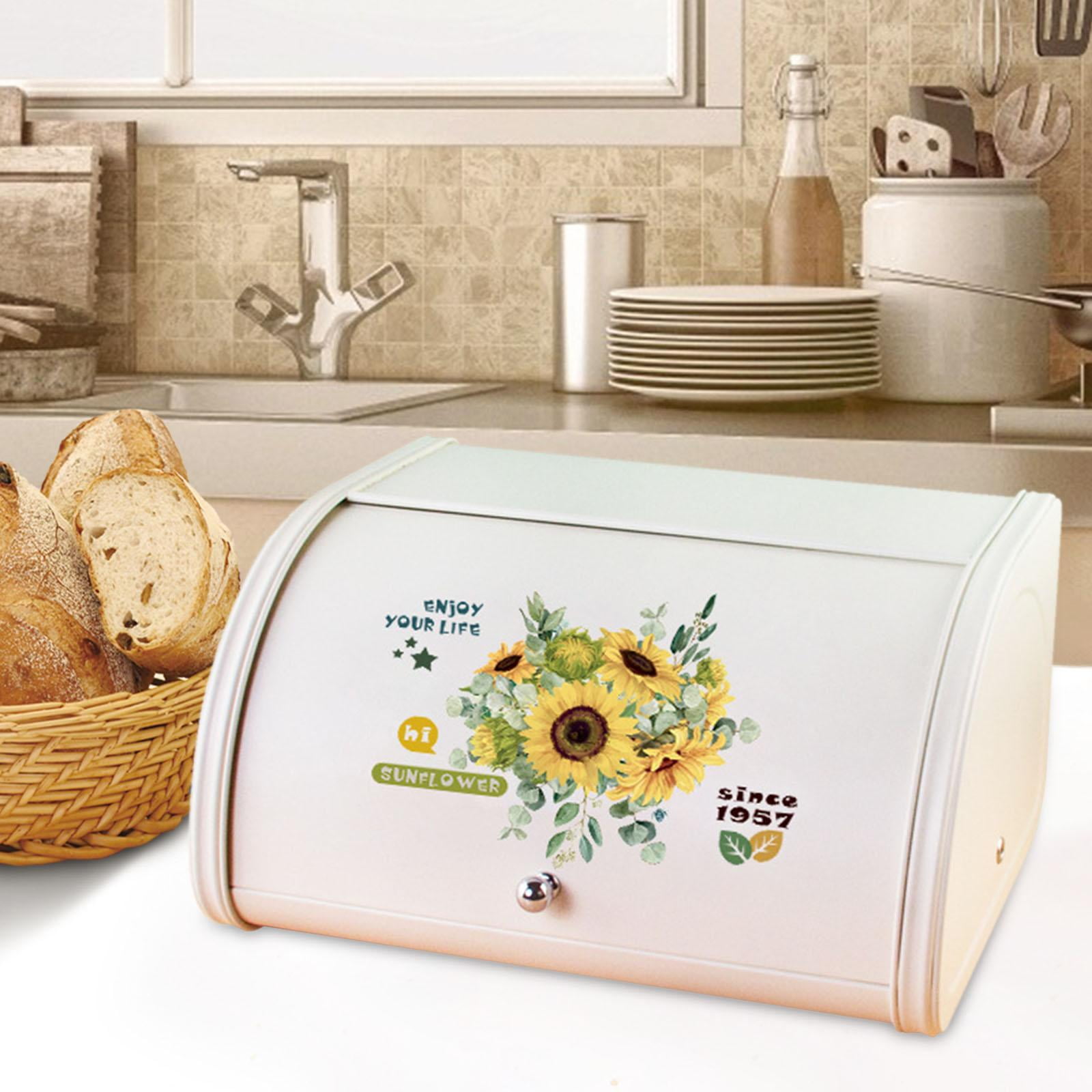 Rolltop Bread Box Iron Bread Box Large Capacity 12.40''x10.04''x6