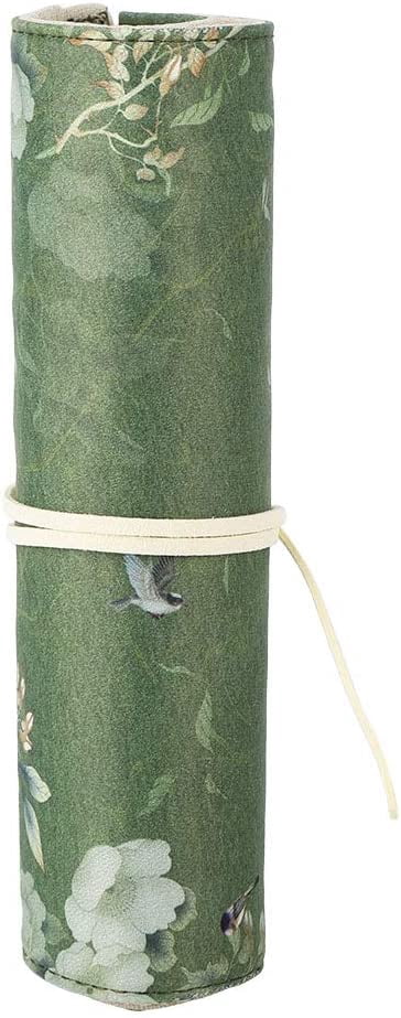 Oxford Fabric Pencil Wrap Organizer - Roll Up Case With 48 Slots For Colored Pencils, Brushes & Pens