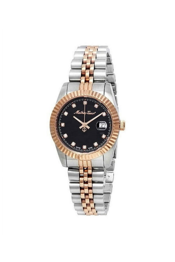 Rolly III Crystal Black Dial Ladies Watch D810RN