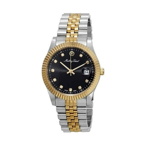 Rolly III Crystal Black Dial Mens Watch H710BN