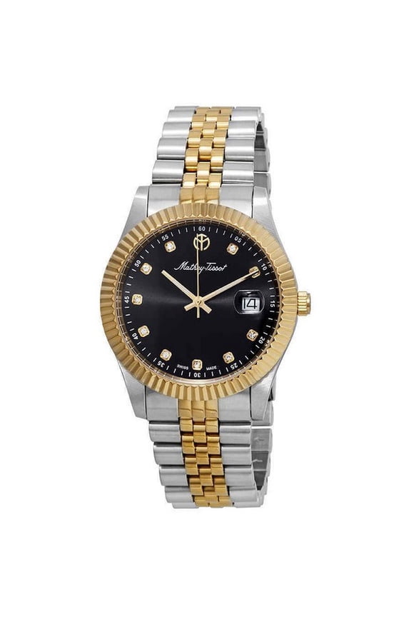 Rolly III Crystal Black Dial Mens Watch H710BN