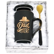 RollyDanCT Best Dad Ever 14 oz Black Coffee Mugs, Gifts for Dad, Christmas Gifts, Birthday Gifts, Fathers Day Gifts, Dad Gifts, Coffee Mugs Ceramic Mug Tea Cup