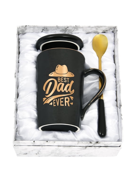 Best Dad Ever 14 oz Black Coffee Mugs, Gifts for Dad, Christmas Gifts, Birthday Gifts, Fathers Day Gifts, Dad Gifts, Coffee Mugs Ceramic Mug Tea Cup