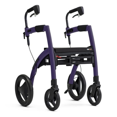 Rollz Motion 2-n-1, A Rollator Transport Chair - Lightweight, Regular - Dark Purple