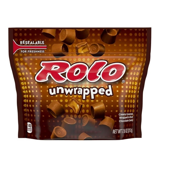 Rolo Candy Unwrapped, 7.6 oz (Pack of 2)