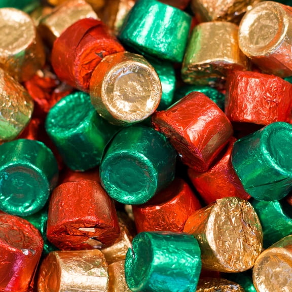 Red, Green & Gold Christmas Rolos Milk Chocolate Caramel Candy 2.2lb bag (173ct)