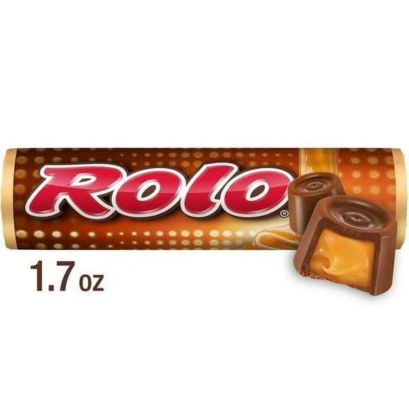 Rolo Rich Chocolate Caramels Candy, Roll 1.7 oz pack of 2
