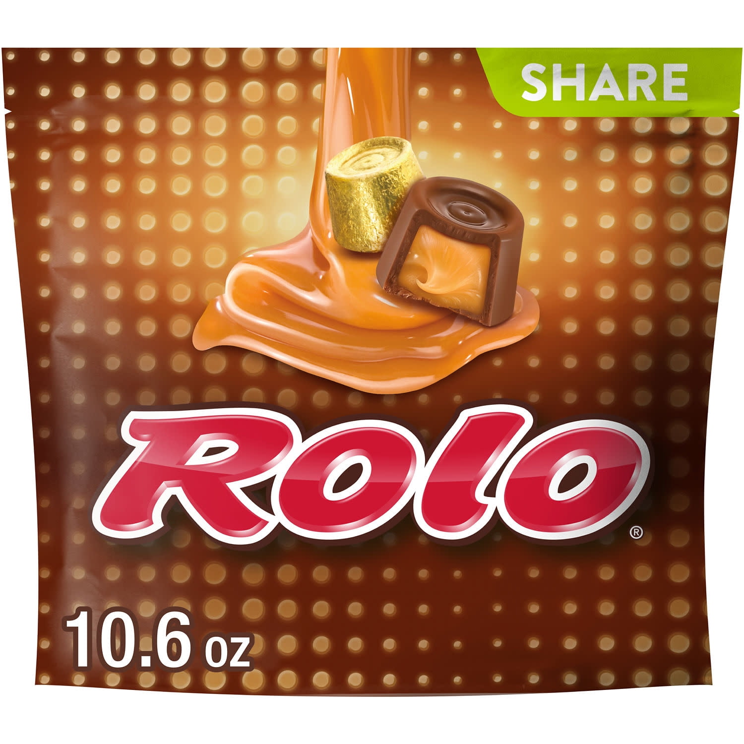 Rolo Rich Chocolate Caramels Candy, Share Pack 10.6 oz