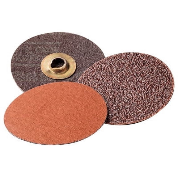 Roloc Discs 777F, Ceramic/Regular Alumina Mix, 3 in Dia., 50 Grit, Roll On Mount