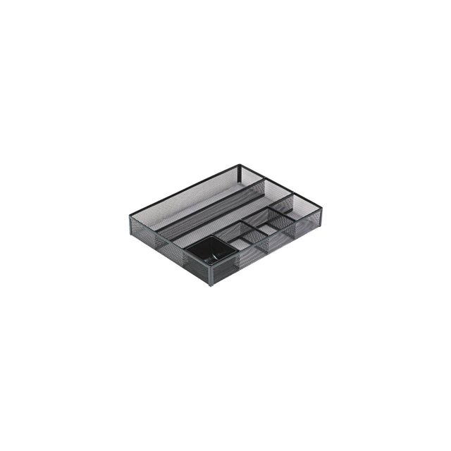 Rolodex 22131 Deep Desk Drawer Organizer, Metal Mesh, Black