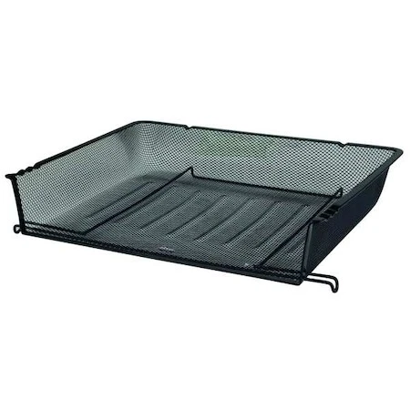Rolodex 62555 Letter Tray, Black, Metal, 10 1/16 In W, 14 1/4 In L, 2 29/32 In