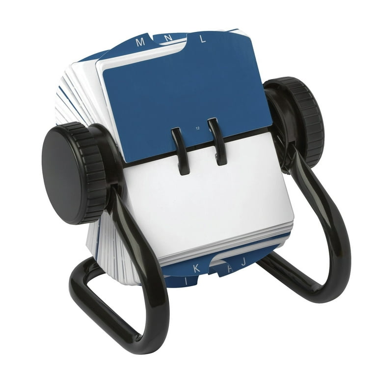 Open Rotary Card File, Holds 500 2.25 x 4 Cards, Black Open Rotary Card File, Holds 500 2.25 x 4 Cards, Black