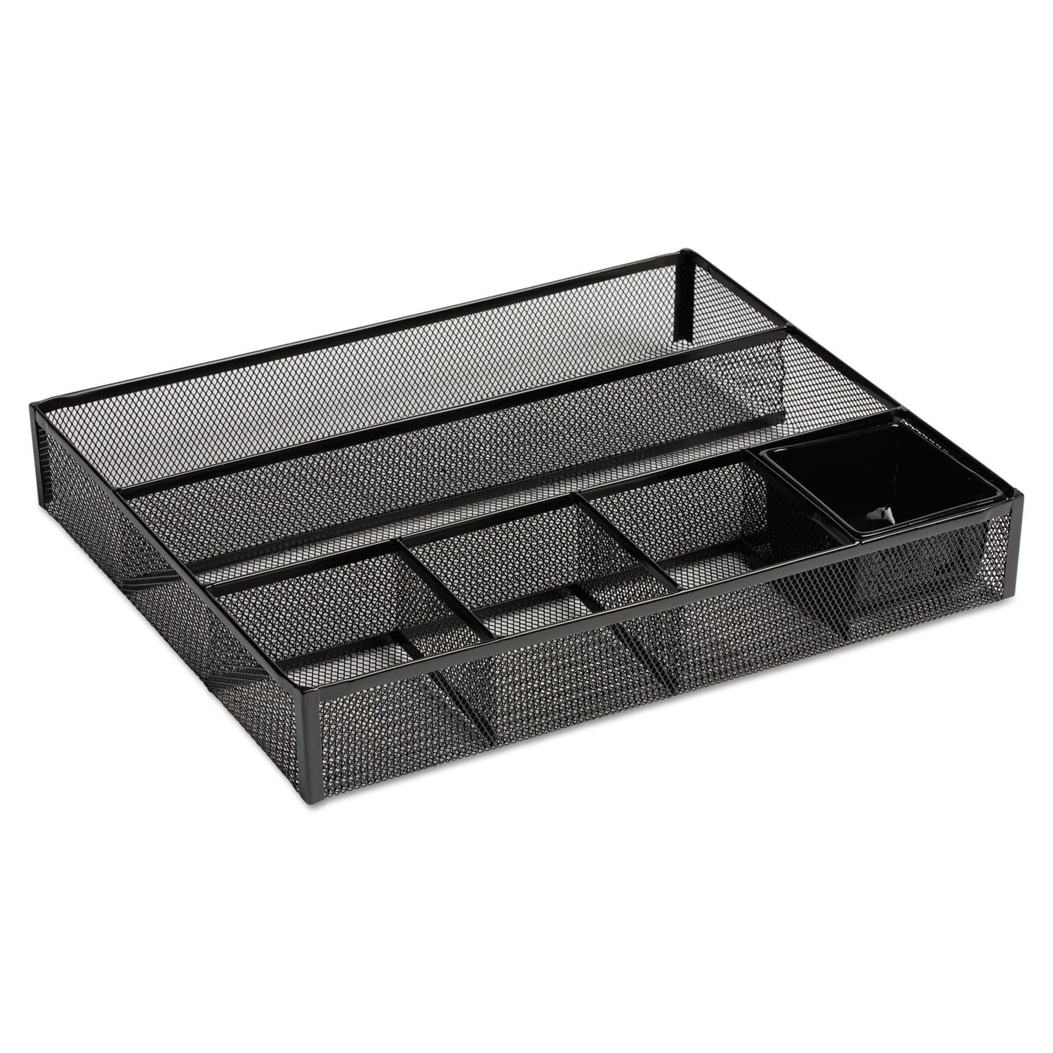 Rolodex Deep Desk Drawer Organizer, Metal Mesh, Black