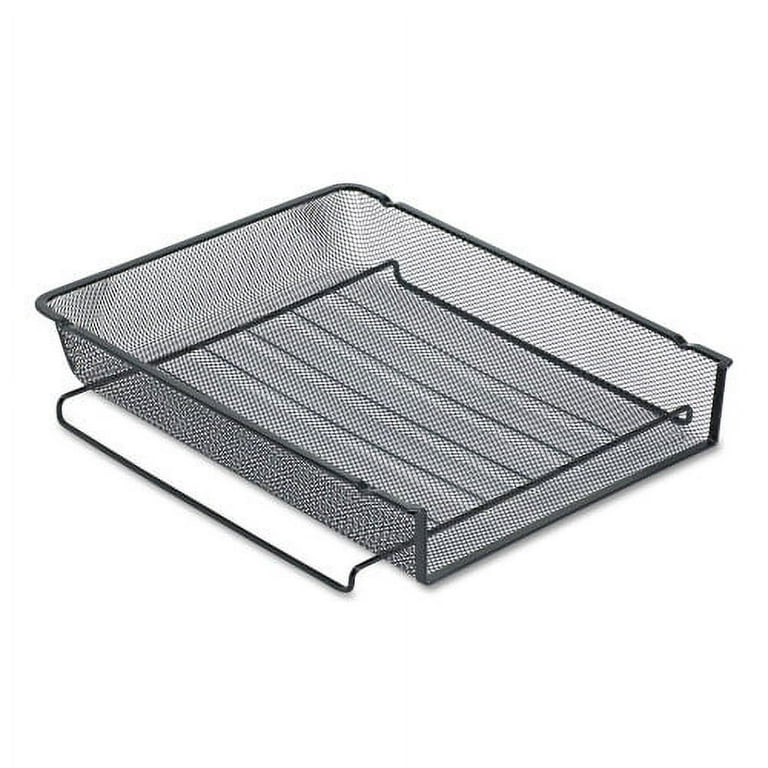 Mesh Stackable Front Load Tray, 1 Section, Letter Size Files, 8.5