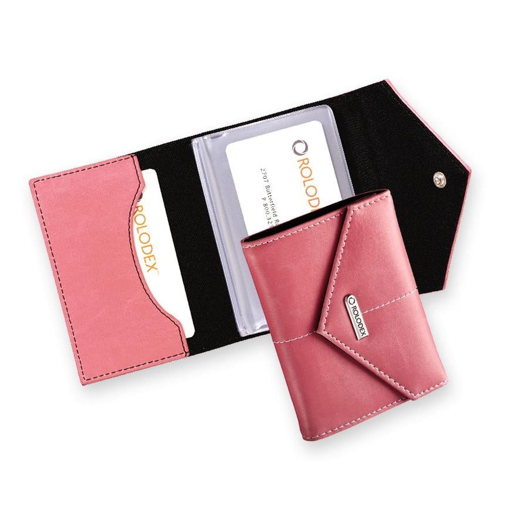【ABOE】ABOE pink ribbon cardholder case set Rolodex Pink Ribbon Business Card Case, 36-Card (1734451