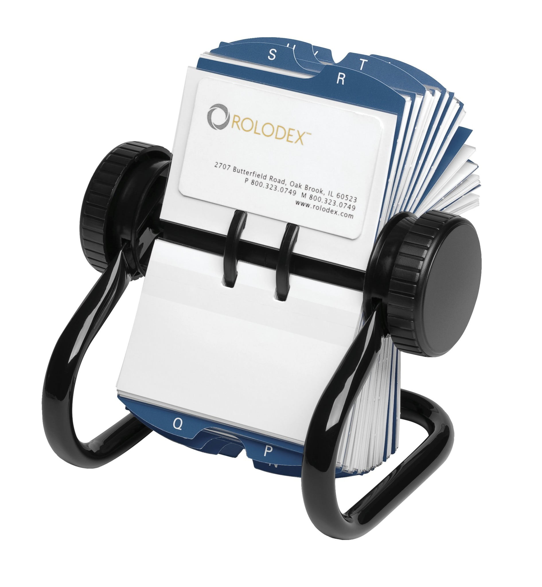 Rolodex Open Rotary Business Card File, Black