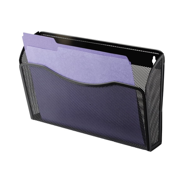 Rolodex Single Pocket Wire Mesh Wall File, Letter Size, Black