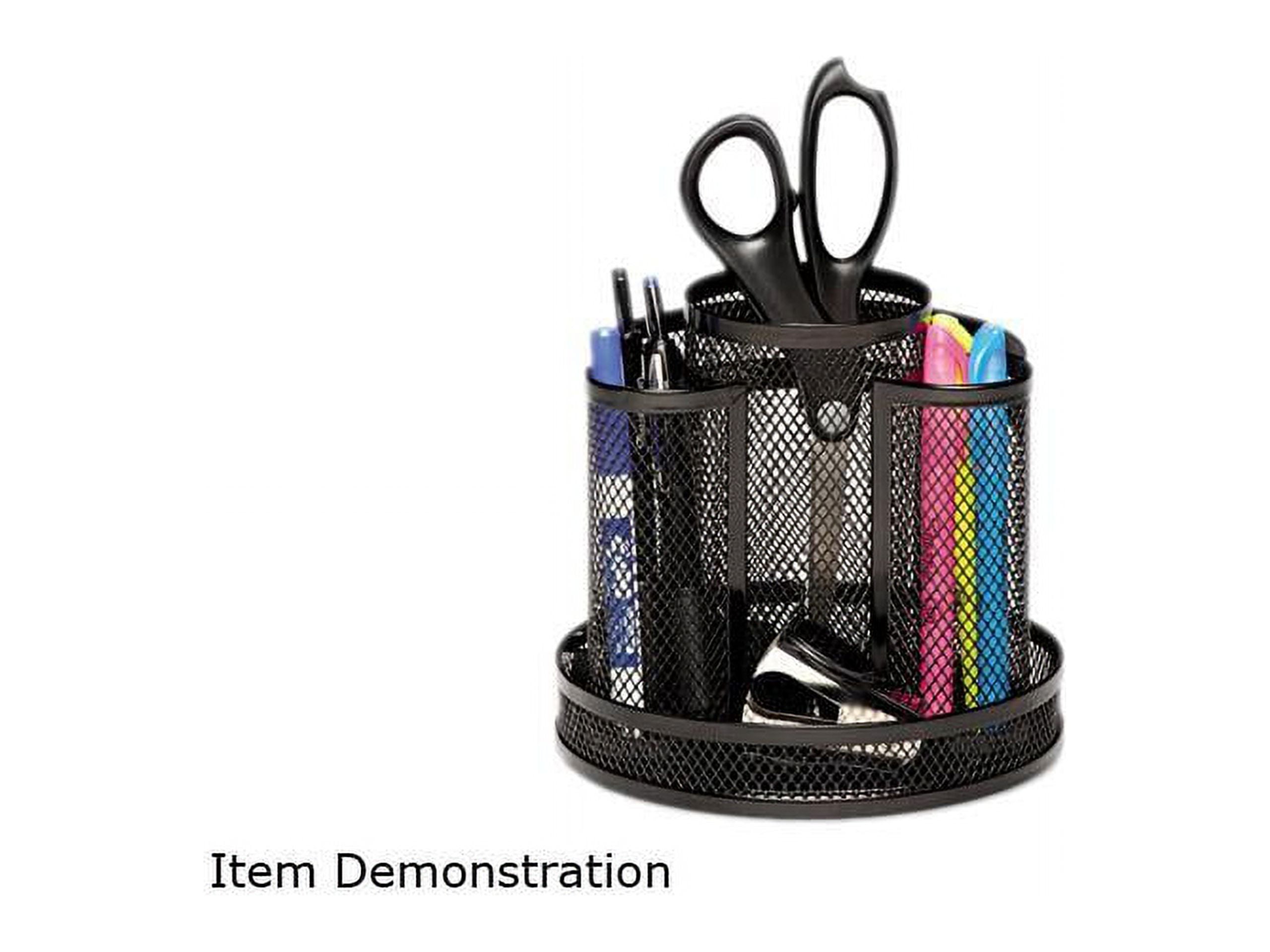 Rolodex Wire Mesh Spinning Desk Sorter Black 1773083