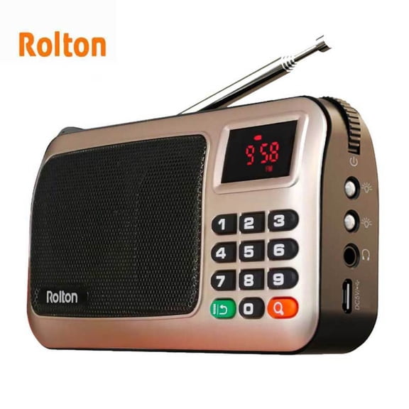 Rolton W405 Digital Mini Mp3 Music Player Portable Speaker Tf Usb Disk Player with Flashlight