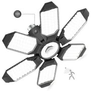 Roludrul 12.1 in Energy Efficient 200W Garage Lights,PIR Motion Sensor Shop Light,E26/E27 Socket LED Bulbs