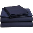 thumbnail image 1 of Rolux Linen 800-Thread-Count Premium Feel - Sateen Weave Night Sweats 100% Egyptian Cotton 5-PCs Sheet Set Split King (2 XL Fitted)Size Fits 9-12 Inches Deep Pocket ( Solid, Mariner Blue ), 1 of 5