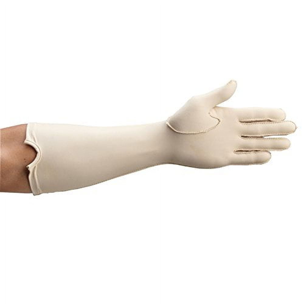 Rolyan 68515 Forearm Length Left Compression Glove, Full Finger