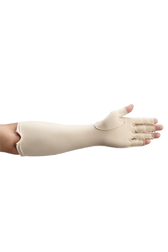 Open Finger Compression Glove, Left Hand, Small, Forearm Length, 1 Pack