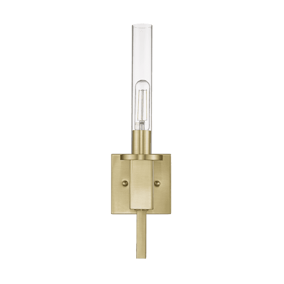 Vivio Lighting Roma Modern Dimmable LED Champagne Gold Wall Sconce with Clear Glass Shades
