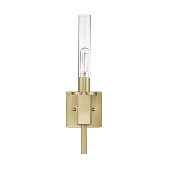 Vivio Lighting Roma Modern Dimmable LED Champagne Gold Wall Sconce Clear Glass