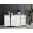 thumbnail image 1 of Roma 6-drawer double Dresser with Mirror in Gloss White, 1 of 5