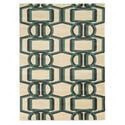 Roma Bridle Grey Turquoise 8x10 Geometric Pattern Decorative Accent Rug
