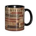 thumbnail image 1 of Roma Building Old Coffee Mug Fun Custom Ceramic Mugs 11oz Black, 1 of 5