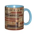 thumbnail image 1 of Roma Building Old Coffee Mug Fun Custom Ceramic Mugs 11oz Sky Blue, 1 of 5