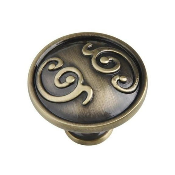 Roma Cabinet Knob Antique Brass 1.3 inch