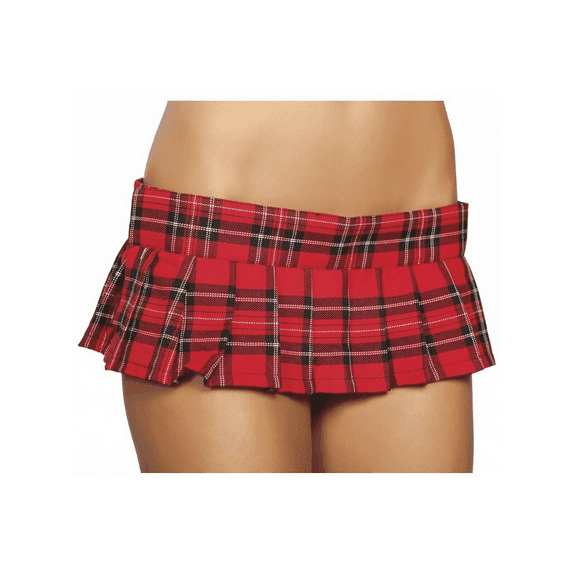 Roma Costume 14-SK108--L 6 inch Pleaded Plaid Skirt - Plaid