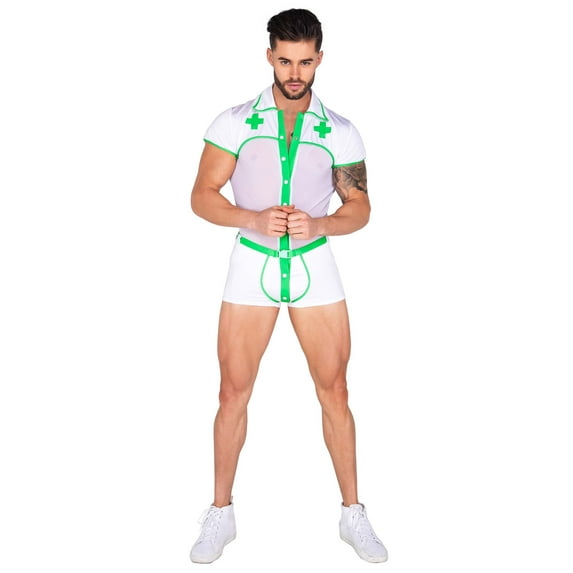 Roma Costume 5062 - 2pc Weed Doctor, White/Green, X-Large