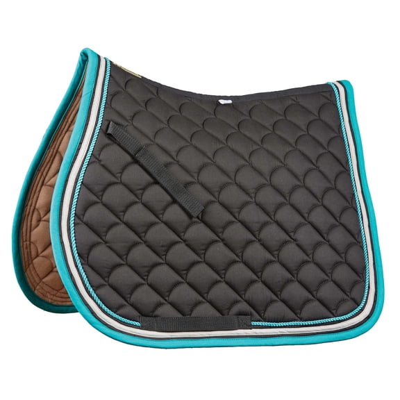 Roma Cresent AP Saddle Pad Color: Black/Gray/Turquoise