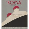 thumbnail image 1 of Roma First Class Italian Lines Italia Cosulich Lloyd Trestino, Adria, circa 1935. Framed Vintage Travel Poster, 1 of 11