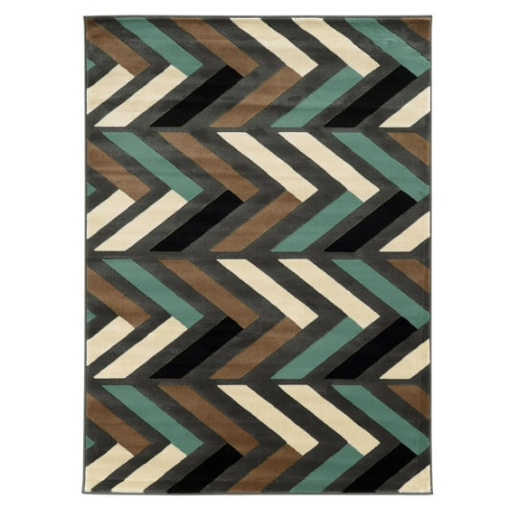 Linon Roma Herringbone Indoor Area Rug