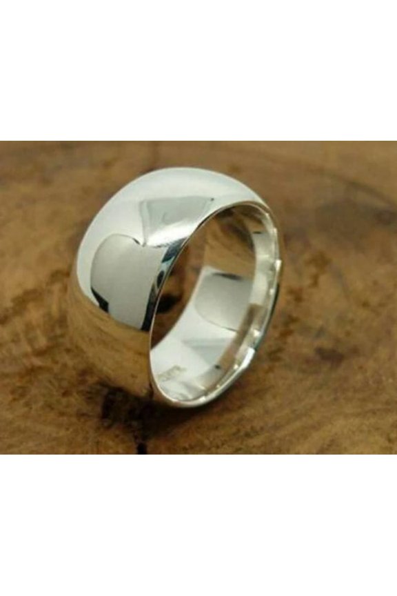 Roma Jewelry 925 Sterling Silver Single Plain Sank Thumb Rings