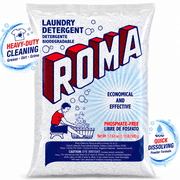 Roma Laundry Detergent, Heavy-Duty Use, All Ages, Biodegradable & Phosphate-Free, Fast Dissolving Laundry Detergent, Powder Cleanser with Anionic Surfactant, 17.63 oz