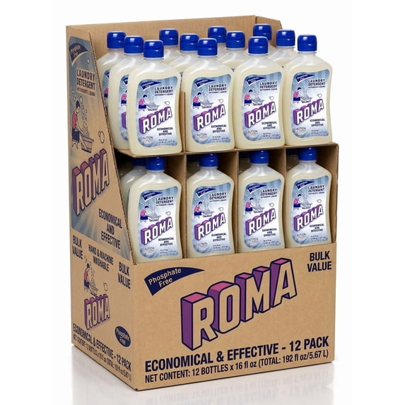 Roma Liquid Laundry Detergent, 16oz, 12 Count