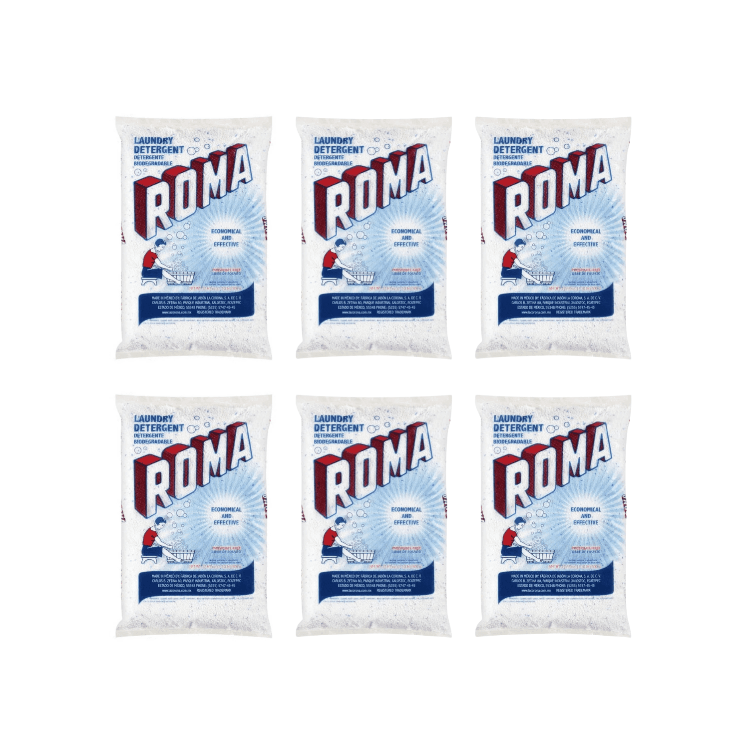 Roma Powder Laundry Detergent 1.10 lb 6 Pack