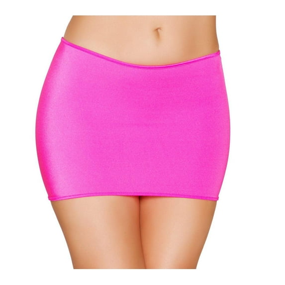 RomaCostume SK105-HP-O-S Sexy Classic Lycra Mini Skirt, Hot Pink - One Size
