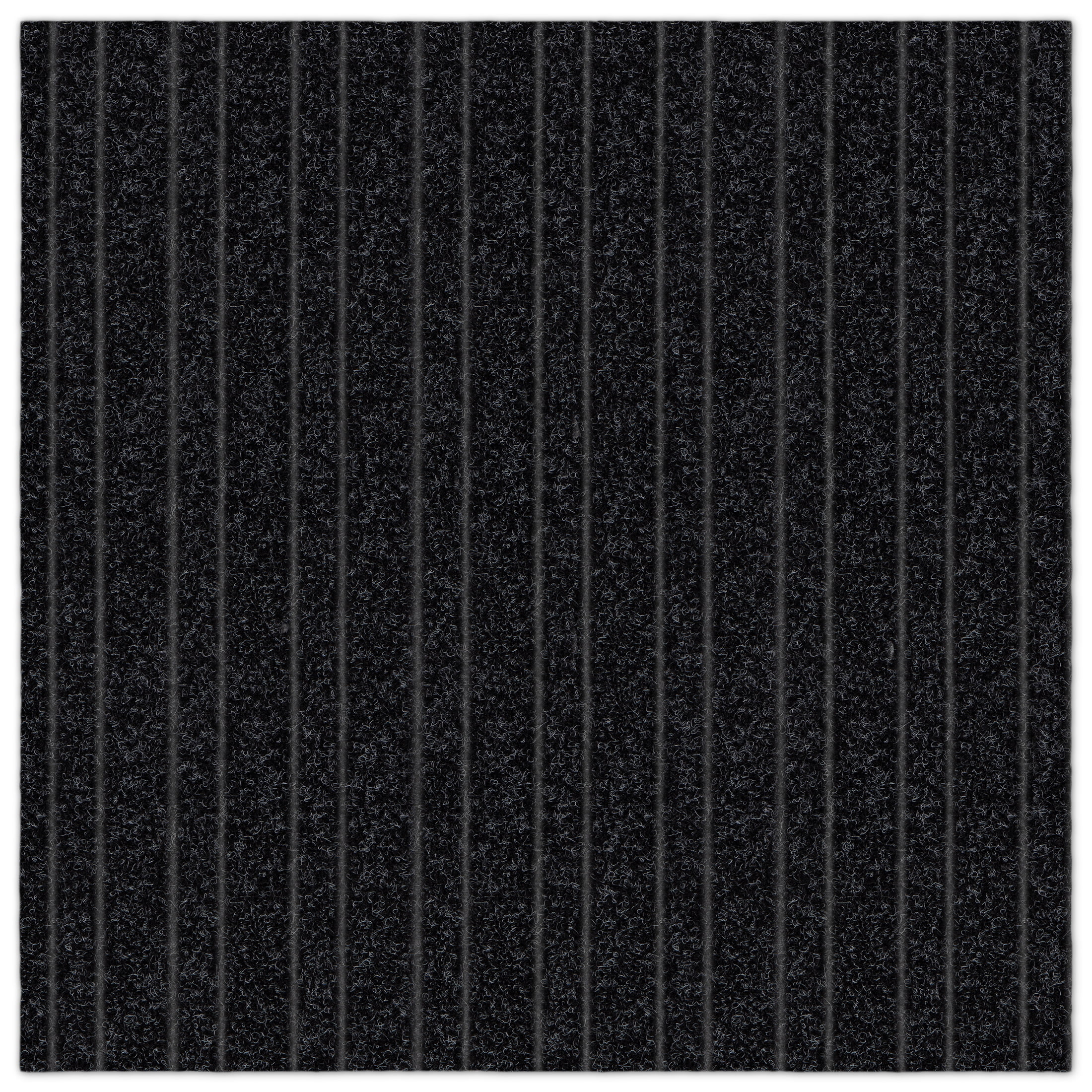 Roma Stripe Rib Black Residential 24 in. x 24 in. Peel and Stick Carpet Tile Square 60 Sq. ft. 15 Tiles Per Box for Home and Office