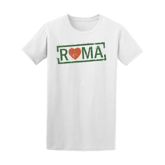 Roma With O As Heart Logo T-Shirt Men -Image by Shutterstock, Male 3X-Large
