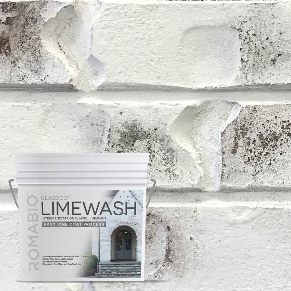 Romabio Classico Limewash Paint, Interior/Exterior, Italian SlakedLime
